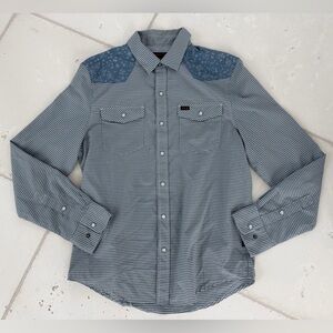 HOWLER BROTHERS TECH LONGSLEEVE - WILD RAG IN BLUE MIRAGE